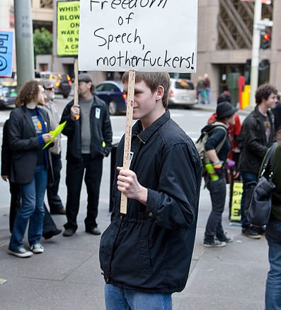 2011_Freedom_of_speech_sign_at_protest