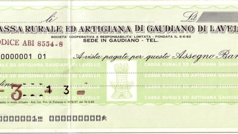 Assegno bancario